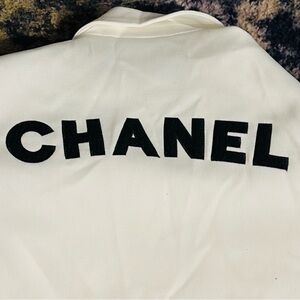 Chanel White Blazer with Logo